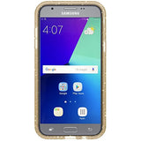 Speck Products Presidio Clear + Glitter Cell Phone Case for Samsung J3 (2017) - Clear With Gold Glitter