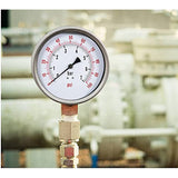 Supply Giant 4.5 Dial Utility Dry Water Pressure Gauge, Ideal for Swimming Pool Filter - Sprinkler-Spa-Well Pump - Aquarium - Water Hose, 14 NPT Lower Mount Connection, 0-100 Psi, Black(PG45100)