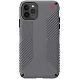 Speck Products Presidio2 Grip Case, Compatible with iPhone 11 PRO Max, Graphite Grey/Cathedral Grey/Black/Blood Red