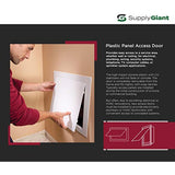 SUPPLY GIANT AP12 Plastic Access Panel for Drywall Ceiling 12 x 12 Inch Reinforced Plumbing Wall Access Door Removable Hinged, White