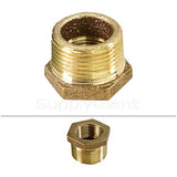 Supply Giant CSCV0340 3/4'' Male x 1/8'' Inch Female NPT Lead Free Bushing, Fitting with Hexagonal Head, Brass Construction, Higher Corrosion Resistance Economical & Easy to Install, 19 (Twо Pаck)