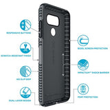Speck Products Presidio Grip Cell Phone Case for LG G6 - Graphite Grey/Charcoal Grey