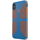 Speck Products iPhone Xs Max Case, CandyShell Grip, Skydive Blue/Pumpkin Orange