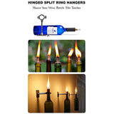 HIGHCRAFT HINGB-04-5 Industrial Decor Hinged Split Ring Pipe Hanger 4 in. Malleable Iron, with 7/8 in. Threaded Rod Fitting, Vintage Mounting Bracket for Tubing, Shower Curtain, Tiki Torch (5 Pack)