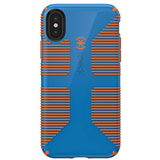 Speck Products iPhone Xs/iPhone X Case, CandyShell Grip, Skydive Blue/Pumpkin Orange