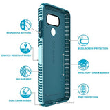 Speck Products Presidio Grip Cell Phone Case for LG G6 - Robin Egg Blue/Tide Blue