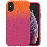 Speck Products iPhone XS/iPhone X Case, CandyShell Fit, Pumpkin Orange Ombre Berry Pink