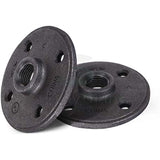 SUPPLY GIANT CNGM0036 Black Malleable Floor Flange with Four Screw Holes, 1/4 in, Grey
