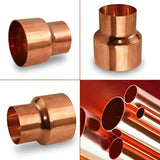 Supply Giant DDSD1145 Reducing Copper Coupling With Sweat Sockets And With Rolled Tube Stop, 1-1/4 X 1/2 Inch