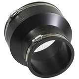 Supply Giant 6I5I Flexible Pvc Reducing Coupling with Stainless Steel Clamps, 6 x 4 Inch, Black, 6 x 4