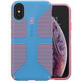 Speck Products iPhone Xs/iPhone X Case, CandyShell Grip, Azure Blue/Melon Pink