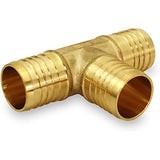 Supply Giant QYUF0012-10 X PEX Barb Tee Pipe Fittings 1/2" Brass (Pack of 10)
