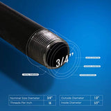 SUPPLY GIANT OQCM3412-2 NPBL3412-2 Steel Nipple Pipe, 3/4" x 12", Black