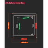 SUPPLY GIANT AP12 Plastic Access Panel for Drywall Ceiling 12 x 12 Inch Reinforced Plumbing Wall Access Door Removable Hinged, White
