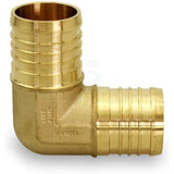 Supply Giant QYMO0038-10 X PEX 90 Degree Elbow Barb Pipe Fitting 3/8" Brass (pack of 10), 3/8 Inch