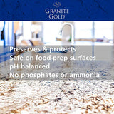 Granite Gold Daily Cleaner Refill Streak-Free Cleaning for Granite, Marble, Travertine, Quartz, Natural Stone Countertops, Floors-Made in the USA, 64 Ounces