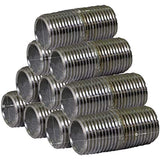 Supply Giant OQHM1500-10 Pre Cut Industrial Closed Steel Nipple, Connectors, Used To Build Vintage Furniture, Threaded Pipes and Fittings, 1-1/2'' x 1", Galvanized (Pack of 10), 1-1/2" x 1"