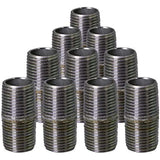 Supply Giant OQHM1100-10 Steel Nipple Pipe, 1-1/4'' x 1", Galvanized, 1-1/4" x 1"