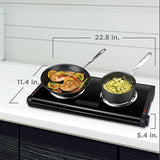 BLACK+DECKER Double Burner Portable Buffet Range, Black, DB1002B
