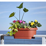 Bloem Fiskars 477241-1001 Deck Rail Planter Box, 24-Inch, Color Clay, Terra Cotta