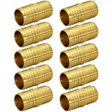 Supply Giant FQDQ0012-10 X PEX Straight Coupling Barb Pipe Fitting, 1/2'', Brass (10 Pack)