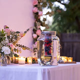 2-Gallon Glass Beverage Dispenser for Parties - 100% Leakproof Stainless Steel Spigot + Marker & Label & Fruit Infuser, Drink Dispenser, Liquid Laundry Detergent Dispenser, Water Dispenser Punch Bowls