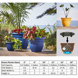 Bloem AP16908 Ariana Self Watering Planter 16", Charcoal Gray