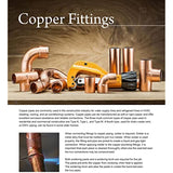 Supply Giant DDSD0058 Straight Copper Coupling With Sweat Sockets And With Rolled Tube Stop, 5/8 Inch