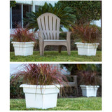 Bloem Veranda Deck Box Planter Square (VER18908), Charcoal Gray, 18"