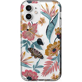 Speck Products Presidio Edition iPhone 12, iPhone 12 Pro Case, Clear/Clear/Tropical Floral