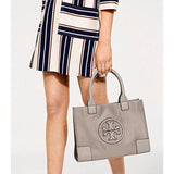 Tory Burch Mini Ella Stud Logo Tote- French Grey