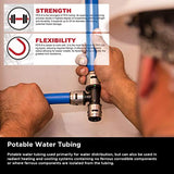 Supply Giant QGX-C1300 PEX Tubing for Potable Water, Non-Barrier Pipe 1 in. X 300 Feet, Blue, 300'