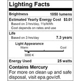 Sunlite SL25R40/30K 25 Watt R40 Reflector Energy Saving CFL Light Bulb Medium Base Warm White