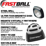 As Seen On TV Fastball Magnetic Car Cell Phone Mount/Holder by BulbHead – Universal 360 Degree Car Dashboard Cellphone Holder - Swivel to Perfect Viewing Position