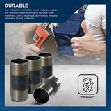 Supply Giant 3/4 Inch Black Pipe Nipple, Three Quarter Inch Malleable Steel Pipes Nipples Fitting, Build DIY Vintage Furniture, 3/4" x 3" (Pack Of 10)