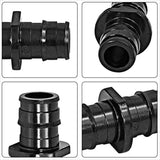 Supply Giant GQQDQ0012 PEX-A Coupling Pipe Fitting; Plastic Poly Alloy; 1/2'’ Expansion Barb; Black