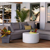 Bloem Veranda Deck Box Planter Square (VER18908), Charcoal Gray, 18"