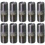 Supply Giant OQHM1235-10 Steel Nipple Pipe, Pack Of 10, Galvanized, 1/2" x 3-1/2"