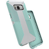 Speck Products (90257-6249) Presidio Grip Cell Phone Case for Galaxy S8 Plus - Dolphin Grey/Aloe Green
