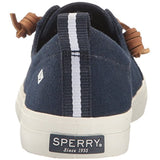 Sperry Womens Crest Vibe Linen Sneaker, Navy, 10