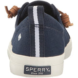 Sperry Womens Crest Vibe Linen Sneaker, Navy, 6