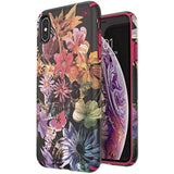 Speck Products Presidio Inked iPhone Xs Max Case, DigitalFloral/Cerise Red
