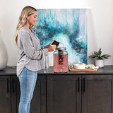 2-Gallon Glass Beverage Dispenser for Parties - 100% Leakproof Stainless Steel Spigot + Marker & Label & Fruit Infuser, Drink Dispenser, Liquid Laundry Detergent Dispenser, Water Dispenser Punch Bowls