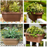 Bloem Fiskars 477241-1001 Deck Rail Planter Box, 24-Inch, Color Clay, Terra Cotta