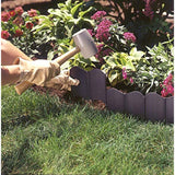Suncast 6" Interlocking No Dig Border Landscape Edging, Black Vinyl (Set of 40)