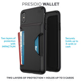 Speck Products Presidio Wallet iPhone Xs Max Case, Black/Black