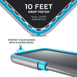 Speck Products Presidio V-Grip iPhone XR Case, Clear with Gold Glitter/Calfskin Brown (120253-7730)