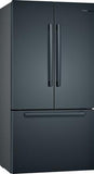 Bosch - 800 Series 21 Cu. Ft. French Door Counter-Depth Smart Refrigerator - Black stainless steel