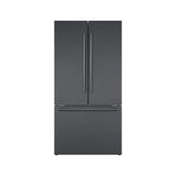 Bosch - 800 Series 21 Cu. Ft. French Door Counter-Depth Smart Refrigerator - Black stainless steel
