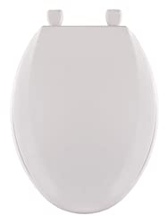 PETER ANTHONY Standard White Plastic Elongated Toilet Seat